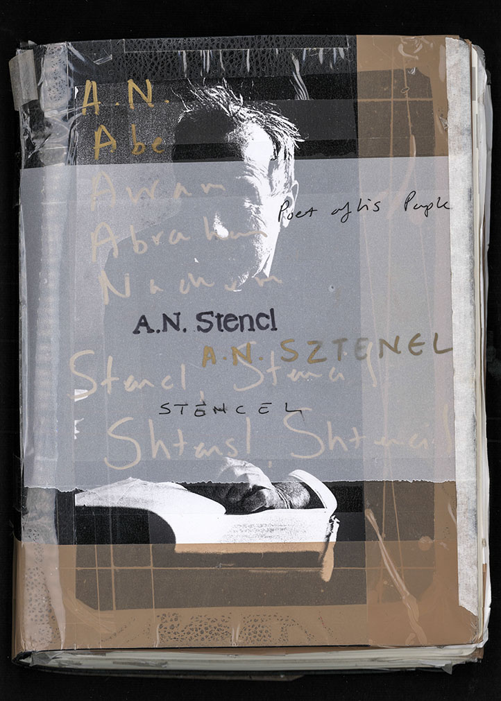 Cover des Skizzenbuchs von Rachel Lichtenstein zum jiddischen Dichter Avrom Nokhem Stencl